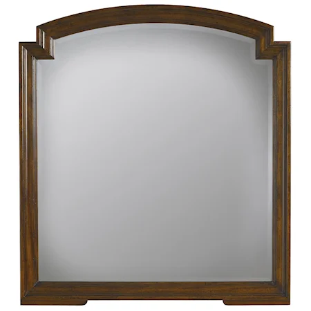 Beveled Mirror w/ Wood Molding